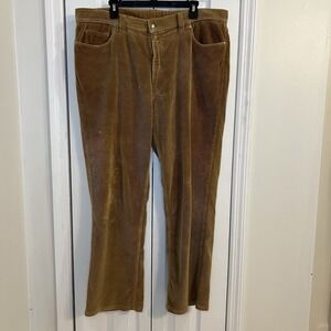 ✨Bullock‎ & Jones Mustard Corduroy Trousers Mens 40x34 Flat Front Silky Feel